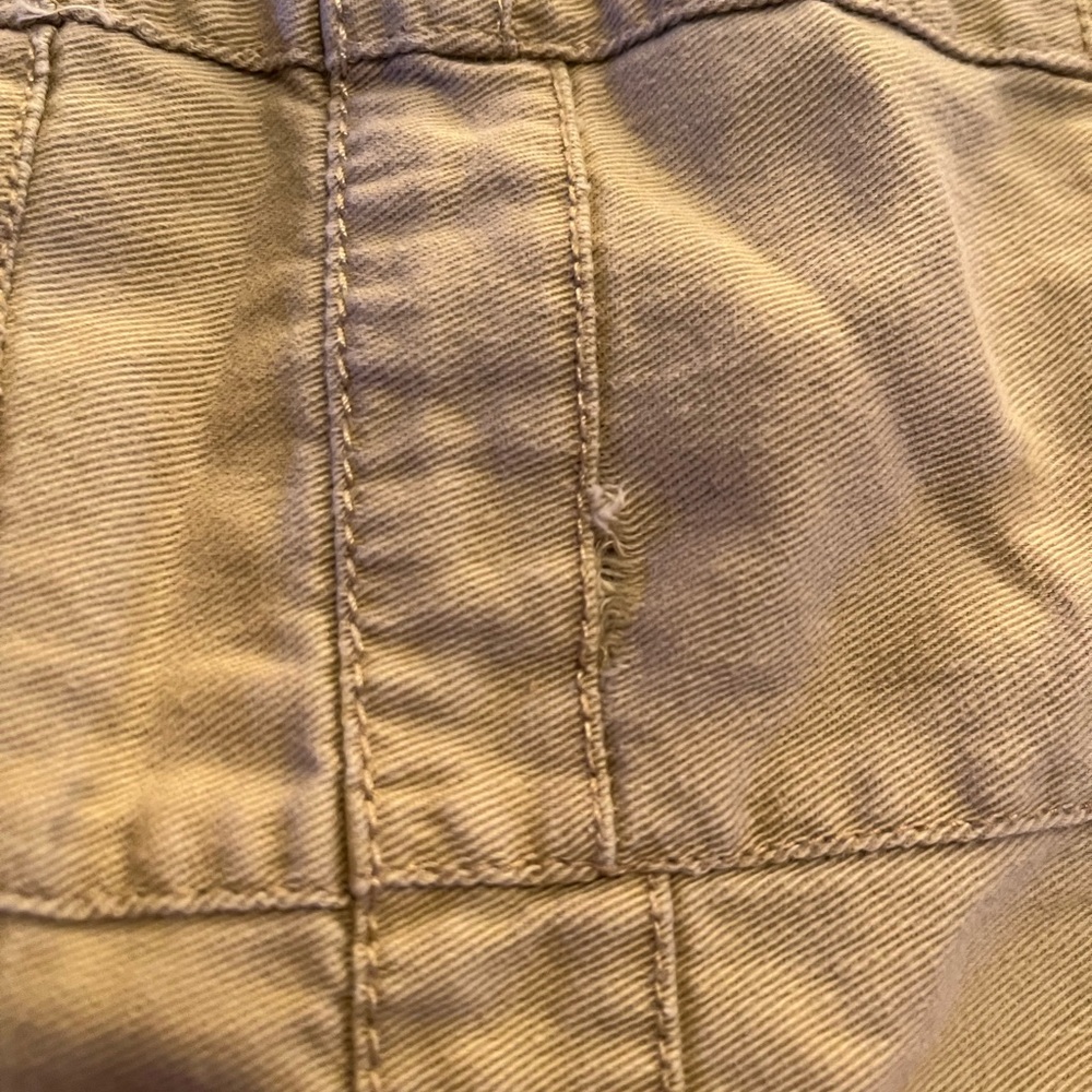 Khaki Colored Patchwork Ann Taylor Loft Midi Skirt - image 6